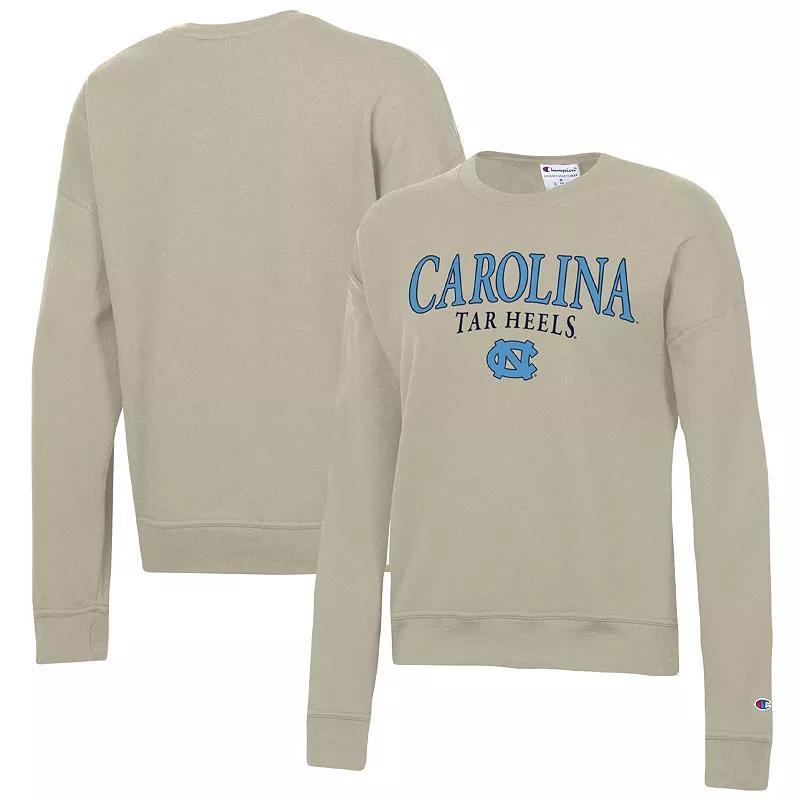 Womens Champion Tan North Carolina Tar Heels Powerblend Pullover Sweatshirt Product Image