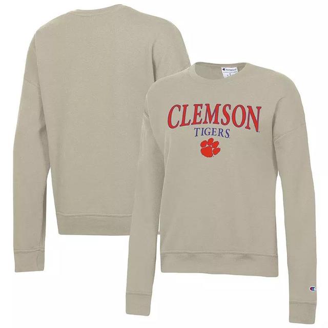 Womens Champion Tan Clemson Tigers Powerblend Pullover Sweatshirt Product Image