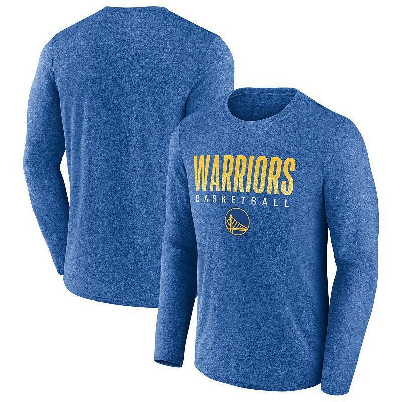 Mens Fanatics Branded Heathered Royal Golden State Warriors Where Legends Play Iconic Practice Long Sleeve T-Shirt Product Image