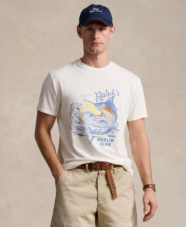 Polo Ralph Lauren Mens Classic-Fit Slub Jersey Graphic T-Shirt Product Image