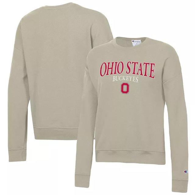 Womens Champion Tan Ohio State Buckeyes Powerblend Pullover Sweatshirt Product Image