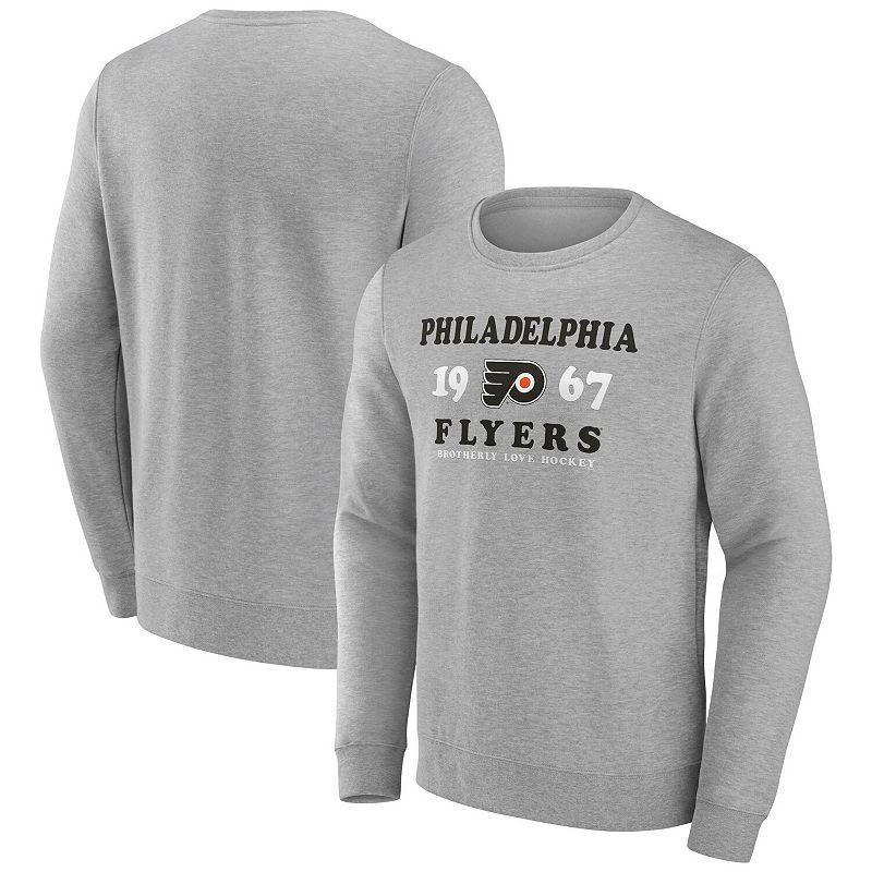 Mens Fanatics Branded Heather Charcoal Philadelphia Flyers Fierce Competitor Pullover Sweatshirt Product Image