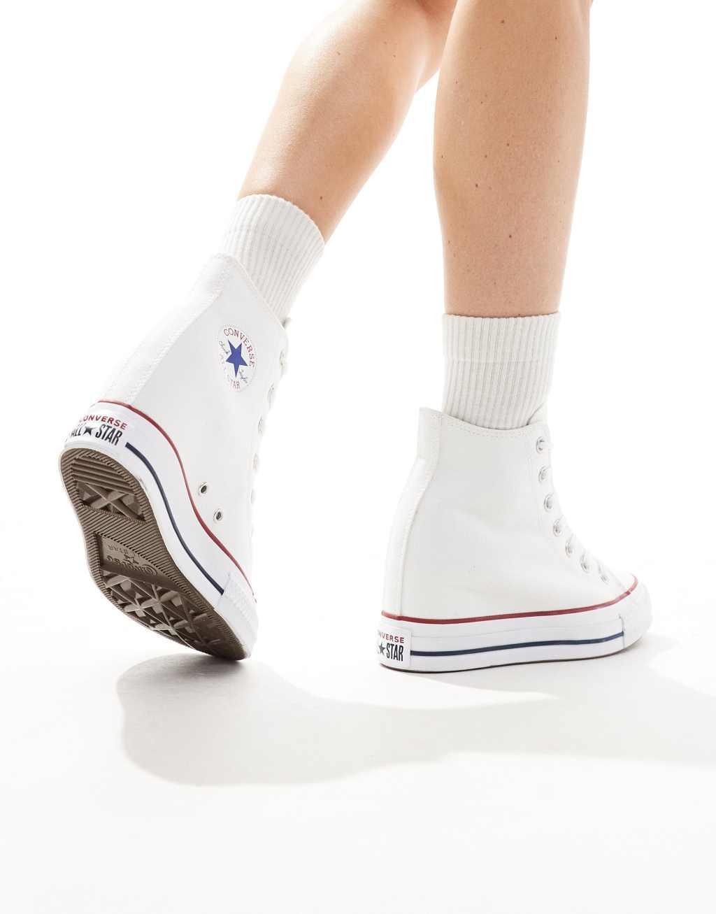 Converse Chuck Taylor All Star Classic Wedge Platform sneaker in white Product Image