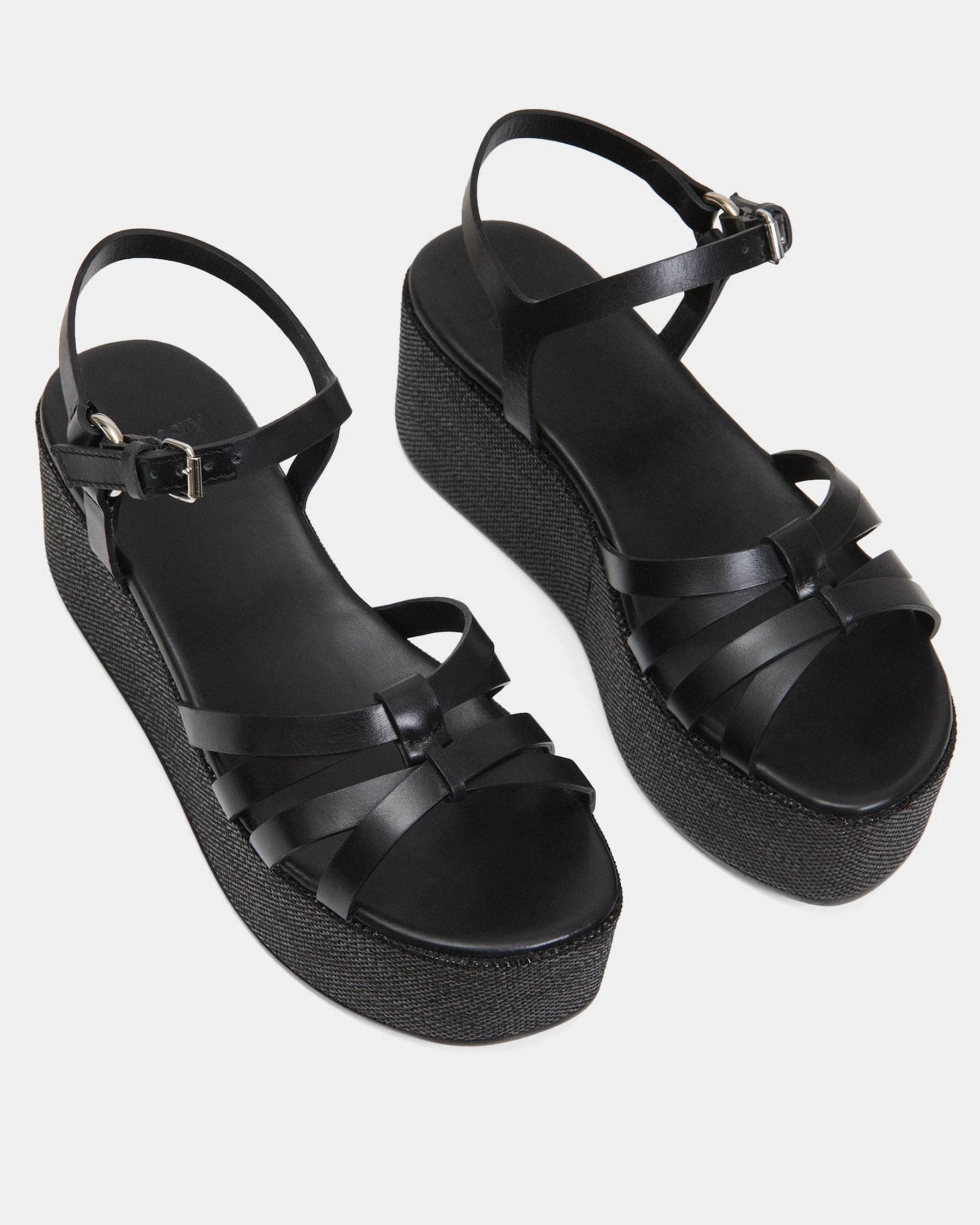 Cross Platform Sandal in Leather Product Image