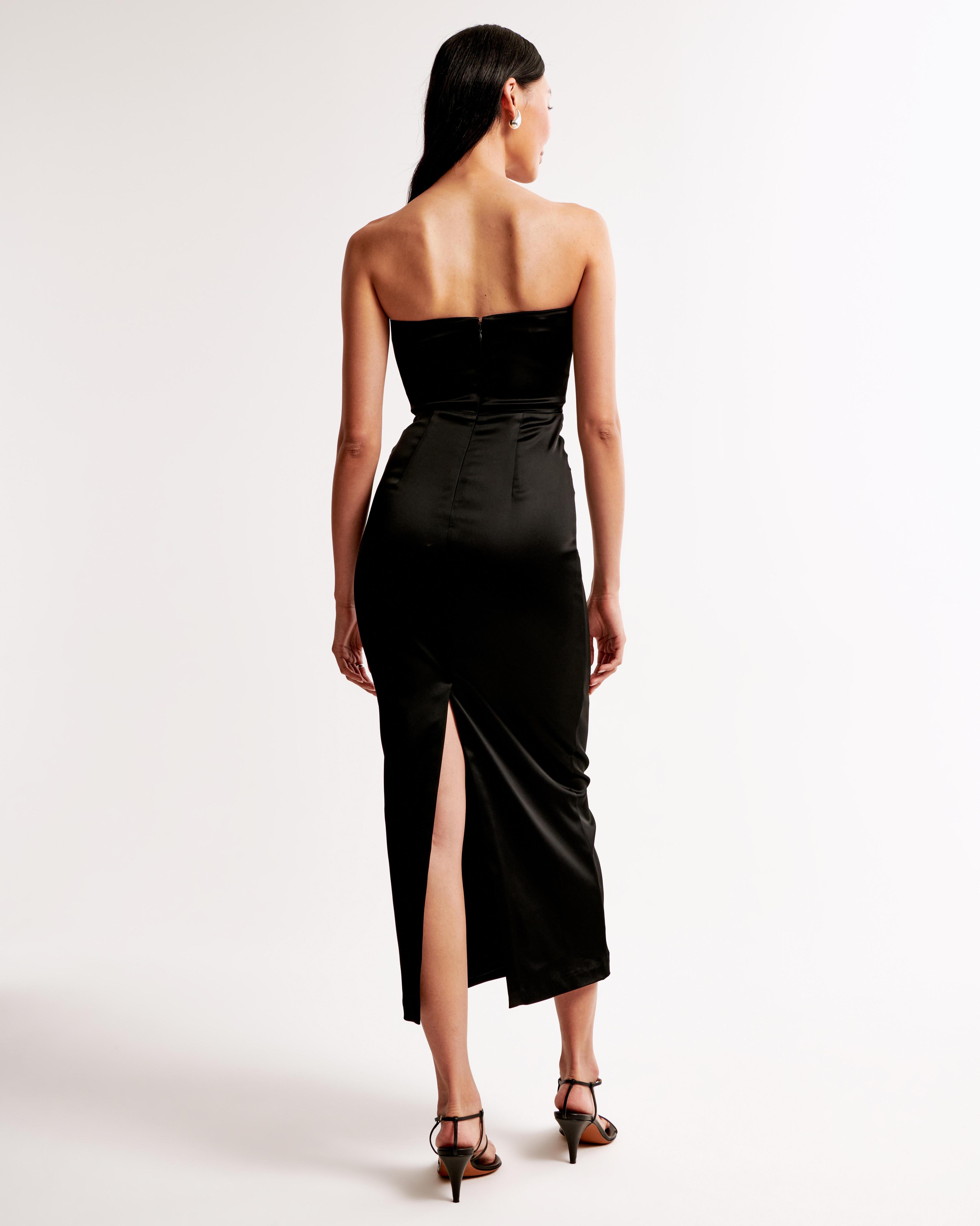 Strapless Satin Sculpt Maxi Dress Product Image