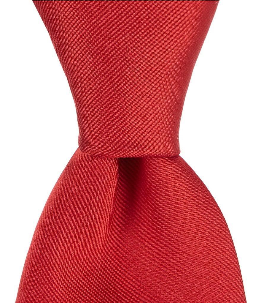 Roundtree & Yorke Cardinal Solid 3 1/8#double; Silk Tie Product Image