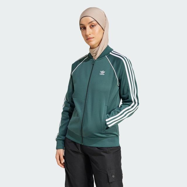 adidas Adicolor Classics SST Track Jacket Mineral Green S Womens Product Image