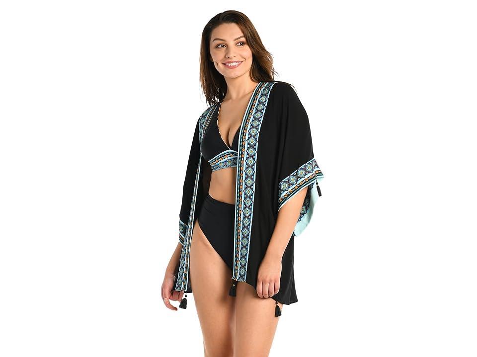 La Blanca Running Wild Open Front Kimono Women's Swimwear Product Image