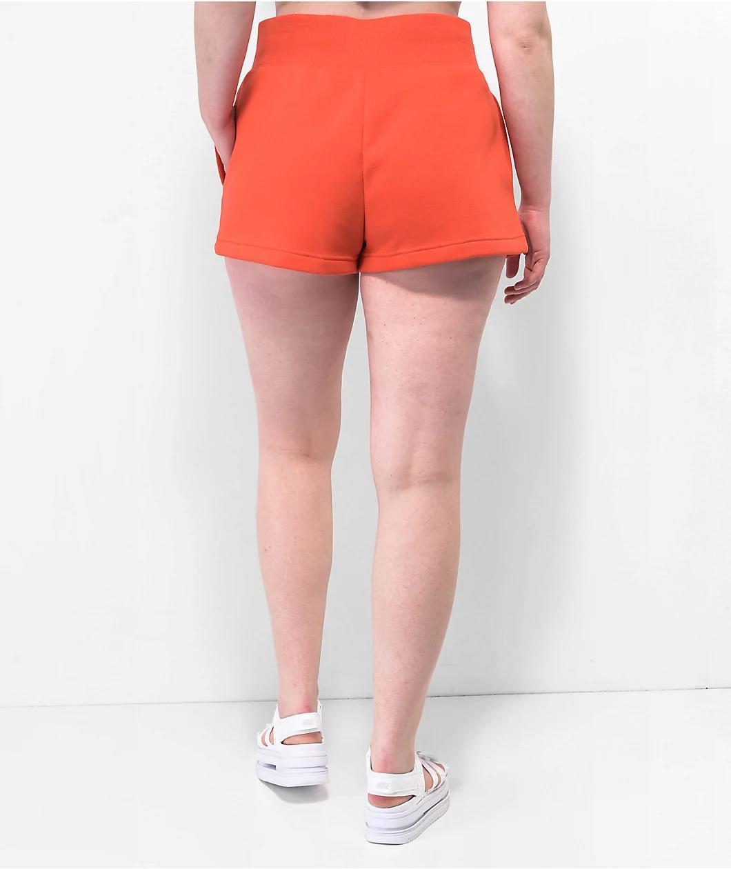 Nike Sportswear Phoenix High-Rise Red Fleece Shorts Product Image