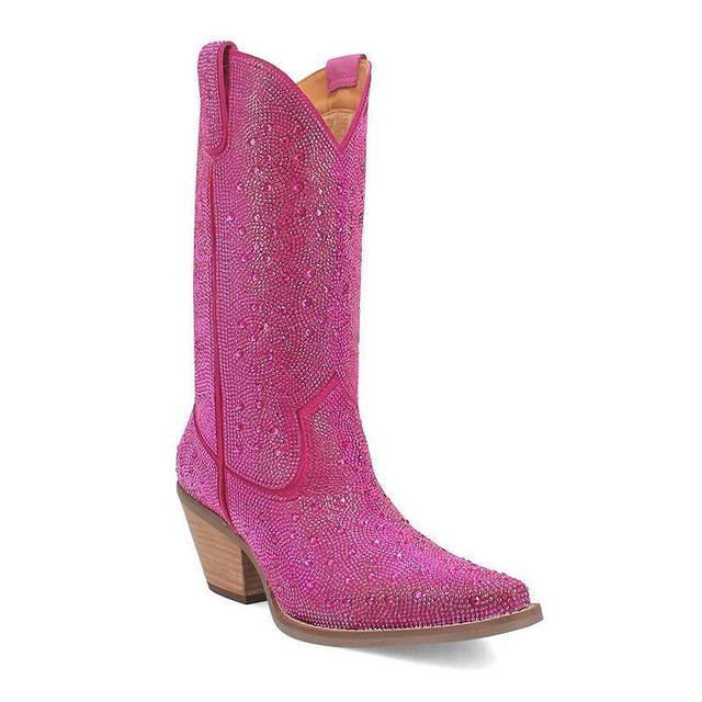 Dingo Silver Dollar Womens Leather Western Boots Pink Product Image