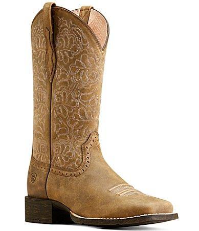 Ariat Womens Round Up Remuda Leather Western Mid Boots Product Image