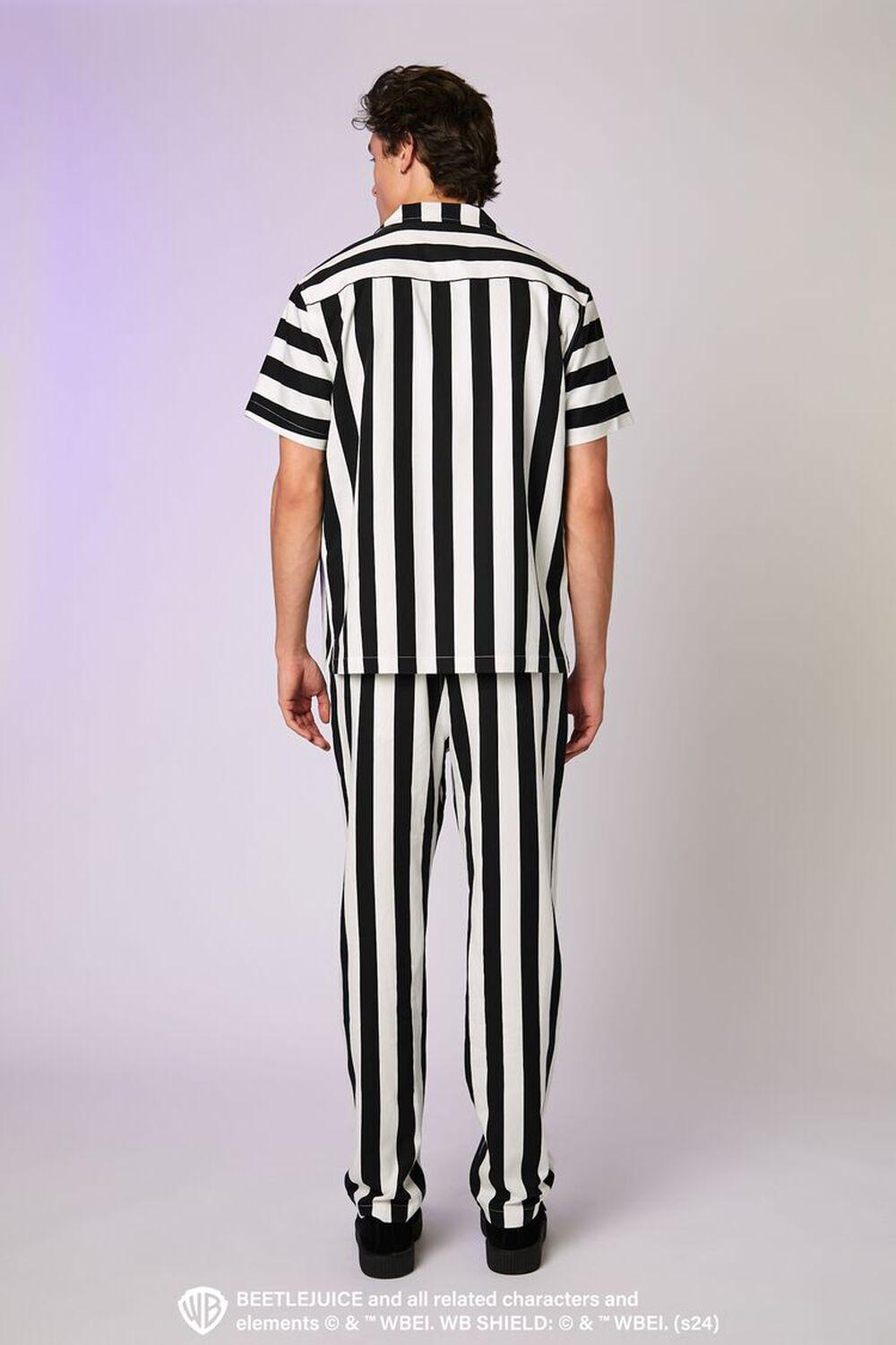 Beetlejuice Beetlejuice Embroidered Striped Pants | Forever 21 Product Image