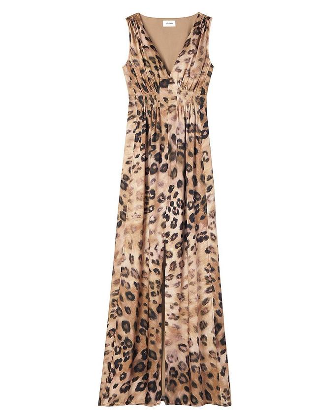 St. John Collection Painted Leopard Print Maxi Dress Product Image