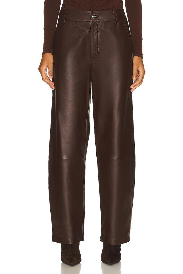 GOLDSIGN Trey Leather Trouser Brown. (also in ). Product Image