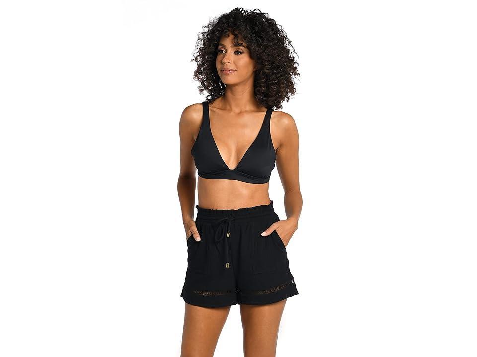 La Blanca Beach Cotton Cover-Up Shorts Product Image