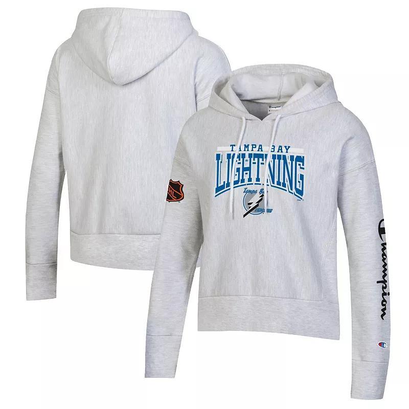 Womens Champion Heathered Gray Tampa Bay Lightning Reverse Weave Pullover Hoodie Product Image