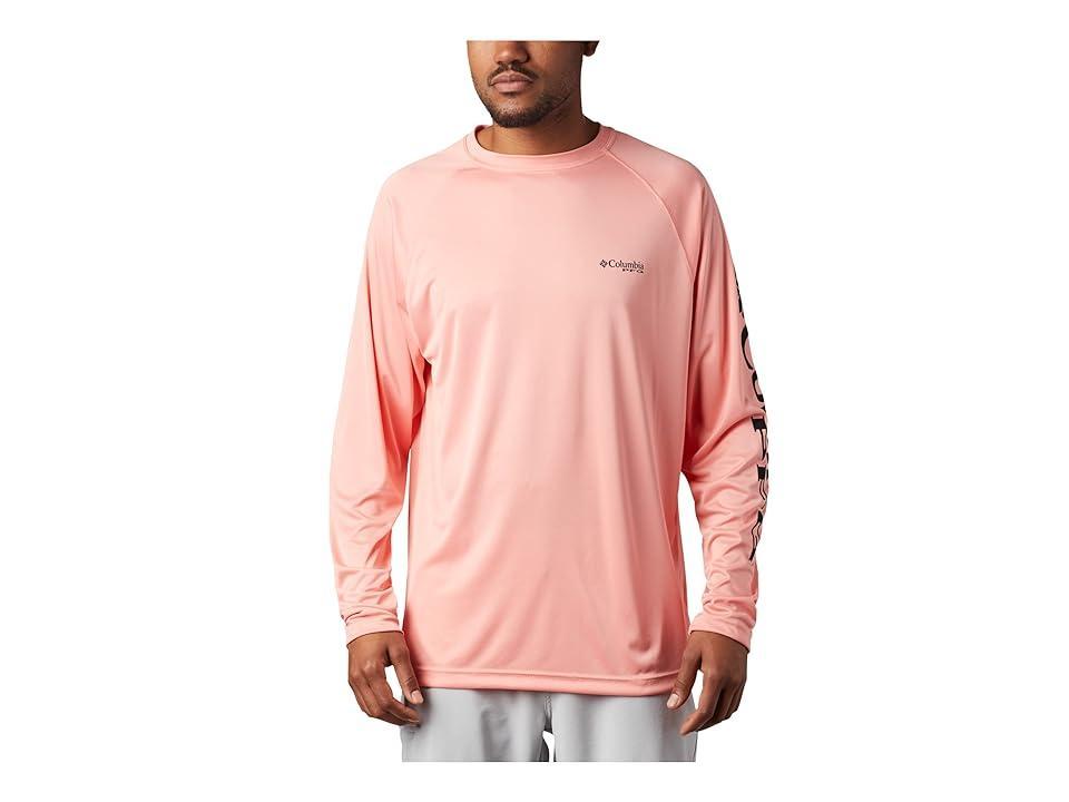 Columbia Terminal Tackle L/S Shirt (Sorbet/Black Logo) Men's T Shirt Product Image