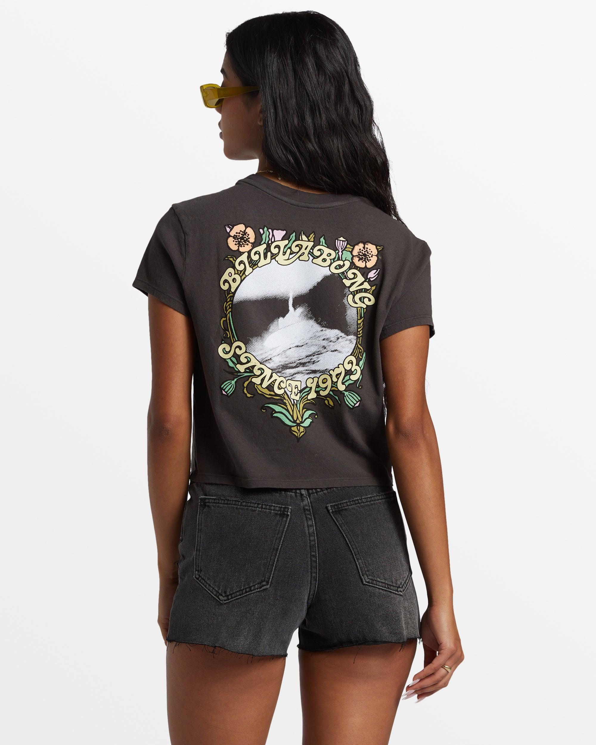 Season Of The Sun Cropped T-Shirt - Off Black Female Product Image