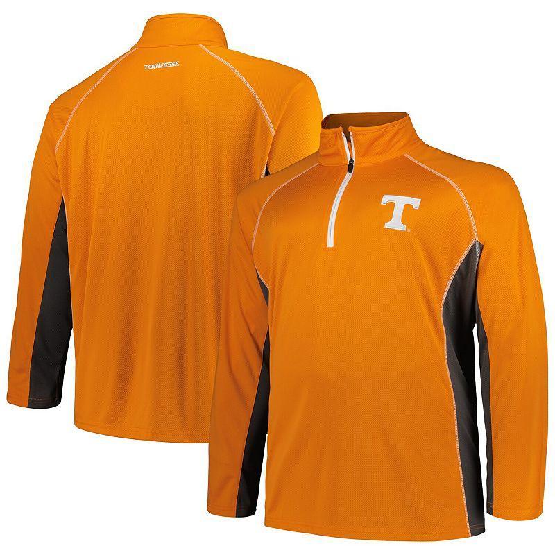 Mens Profile Tennessee Tennessee Volunteers Big & Tall Quarter-Zip Raglan Pullover Jacket Product Image