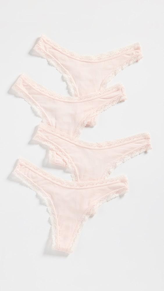 Stripe & Stare Pink-A-Boo Thong 4-Pack | Shopbop Product Image