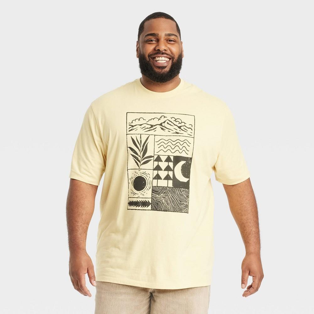 Mens Big & Tall Short Sleeve Crewneck Graphic T-Shirt - Goodfellow & Co Gold 3XL Product Image