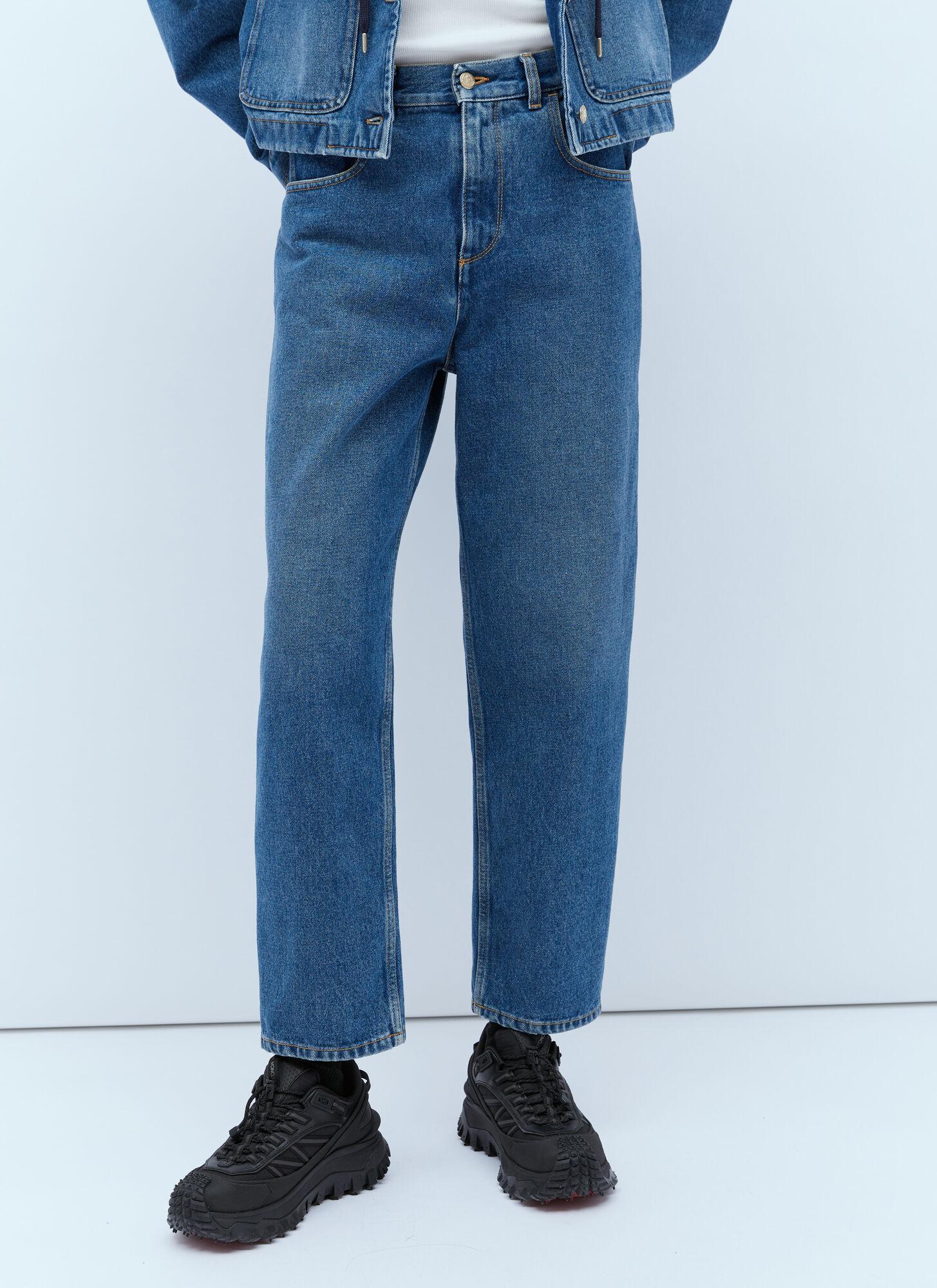 MONCLER Cropped Jeans In Blue Product Image