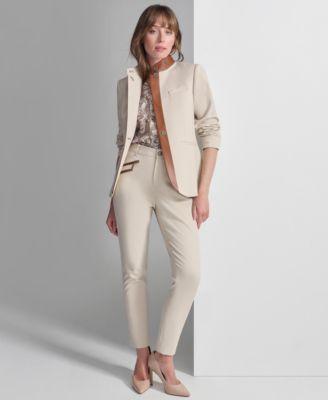 Tommy Hilfiger Womens Riding Jacket Peplum Blouse Ankle Pants Product Image