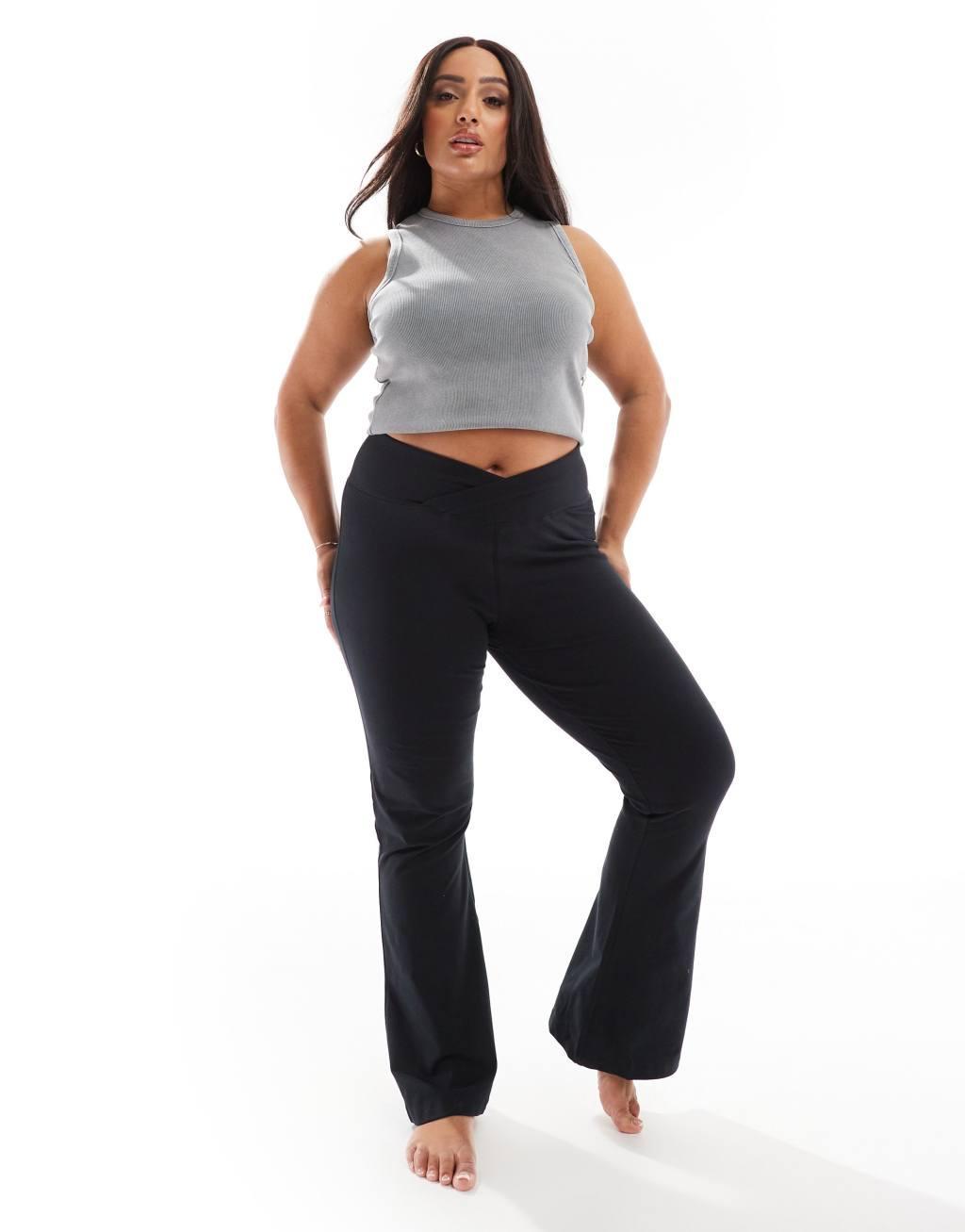 ASOS 4505 Curve slim kick legging with wrap waist in soft touch fabric Product Image