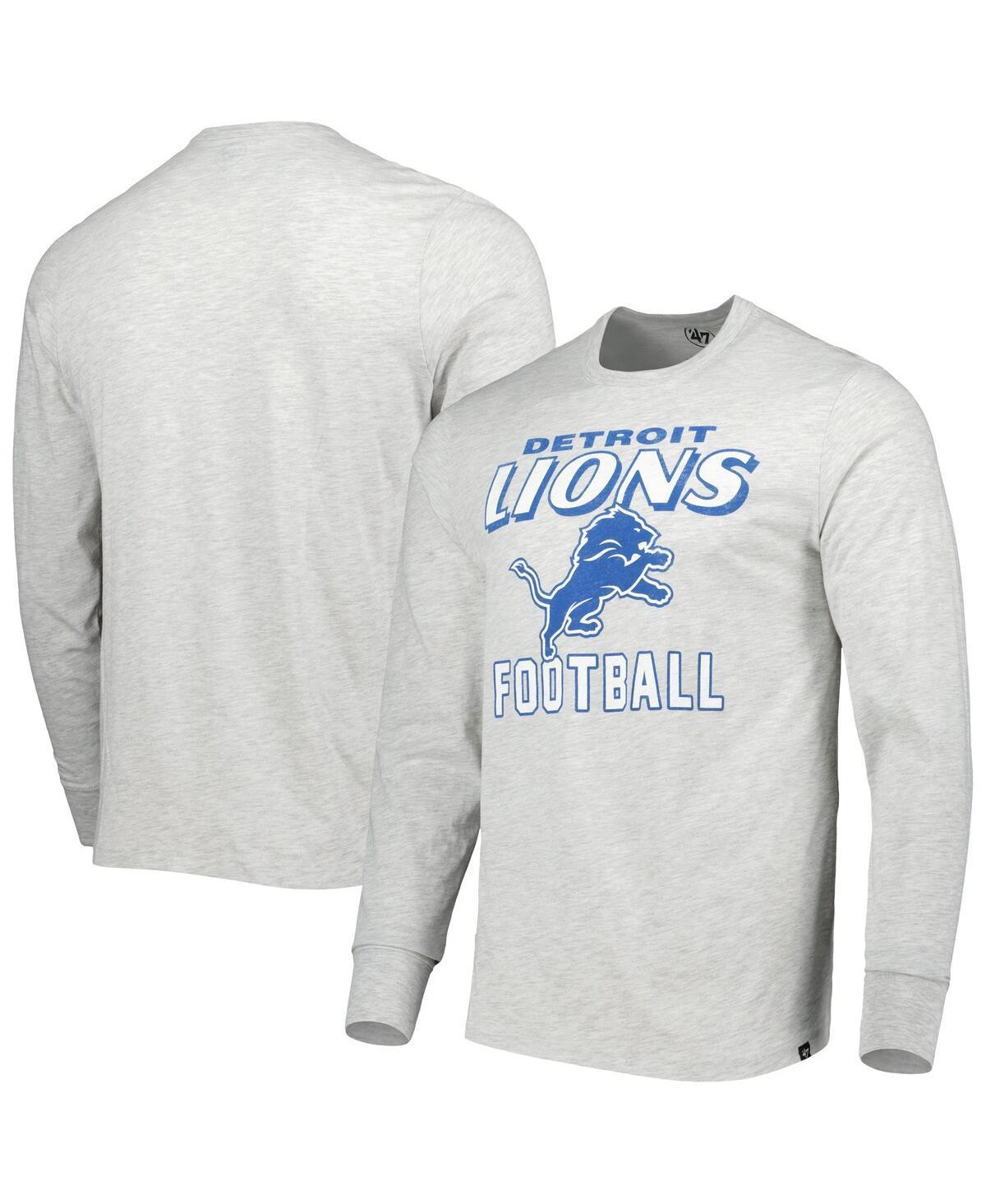 Mens 47 Heathered Gray Detroit Lions Dozer Franklin Long Sleeve T-Shirt Product Image