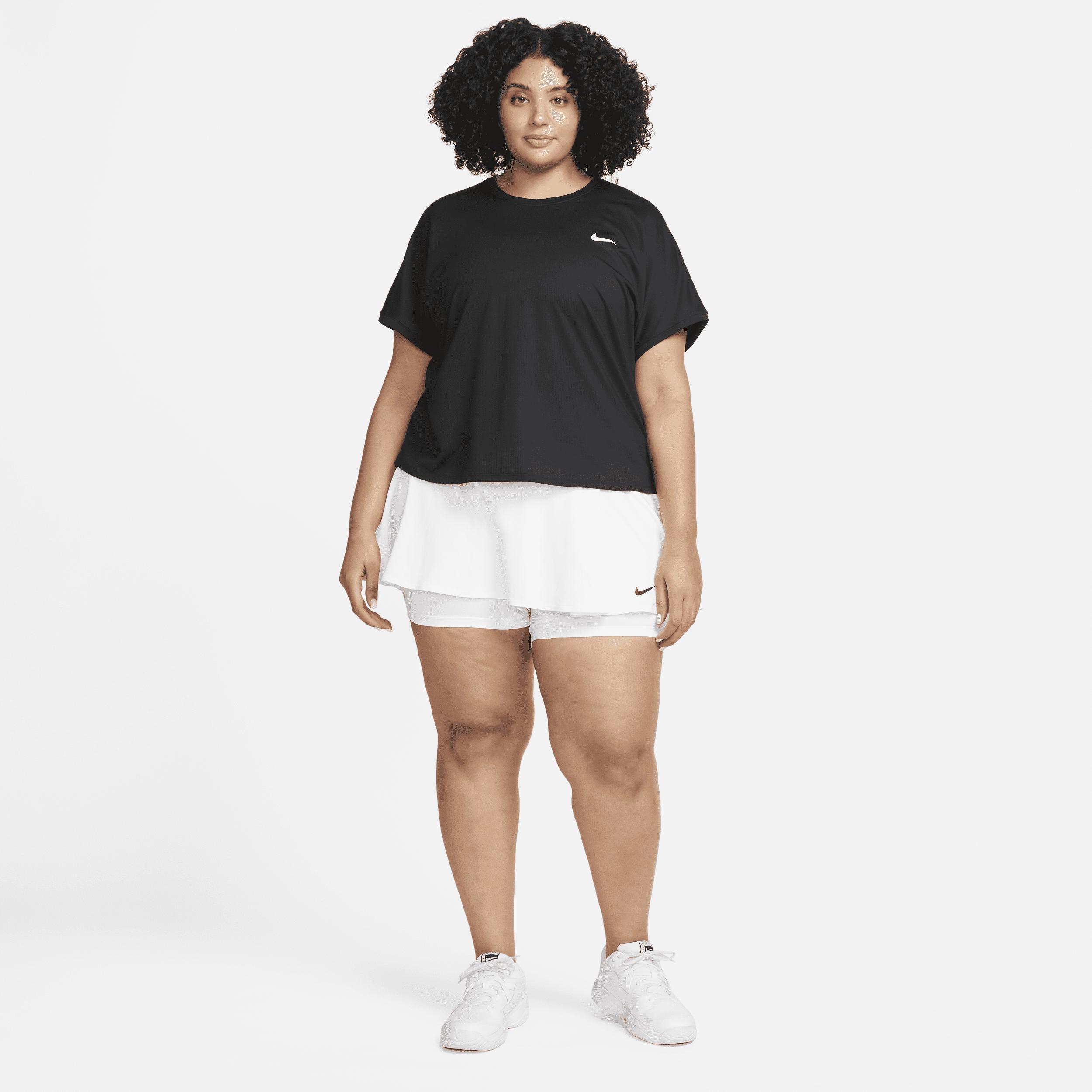 Nike Women's Court Dri-FIT Victory Flouncy Tennis Skirt (Plus Size) in White, Size: 2X  Product Image