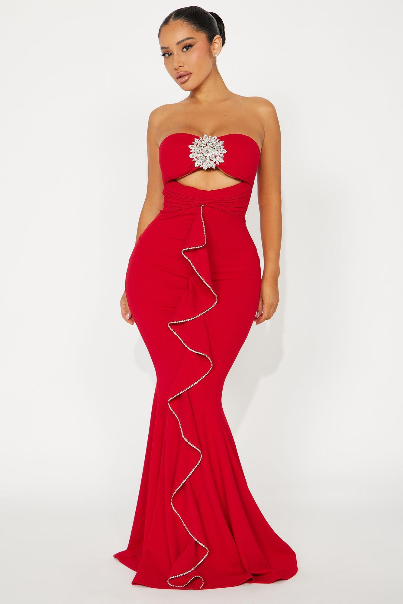 Make a Statement Mermaid Gown - Red Product Image