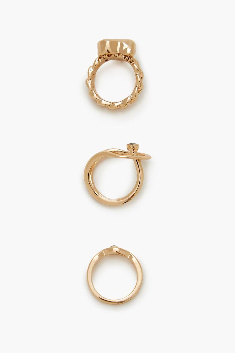 Hammered Heart Cocktail Ring Set | Forever 21 Product Image