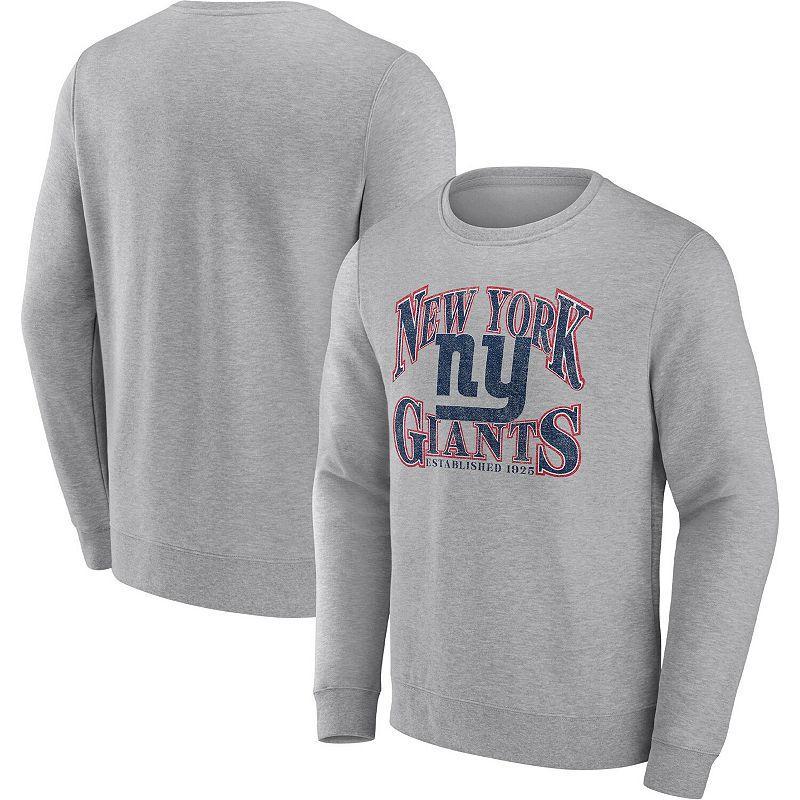 Mens Fanatics Branded Heathered Charcoal New York Giants Playability Pullover Sweatshirt Product Image