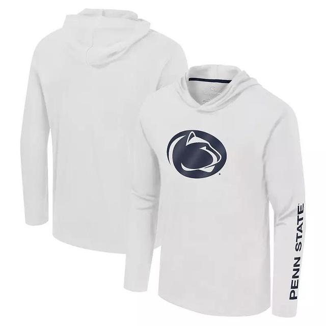 Mens Colosseum Penn State Nittany Lions Logo Lockup Active Blend Long Sleeve T-Shirt Hoodie Product Image