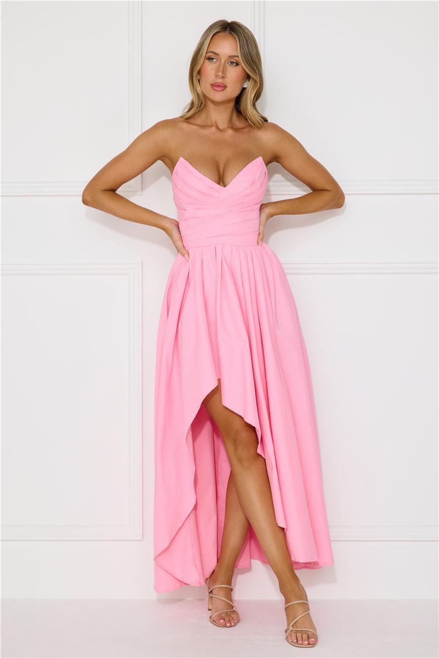 Wise Tales Strapless Maxi Dress Light Pink Product Image