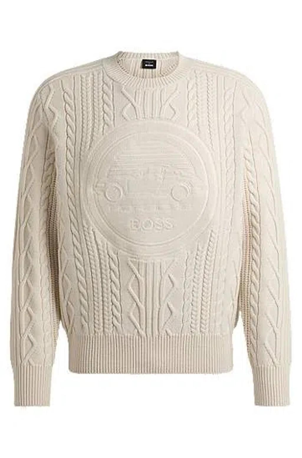 Boss X Porsche Mens Virgin-Wool Sweater Product Image