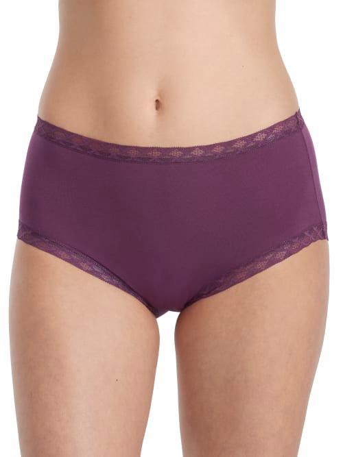 Natori Bliss Lace-Trim High Rise Cotton Brief 755058 Product Image