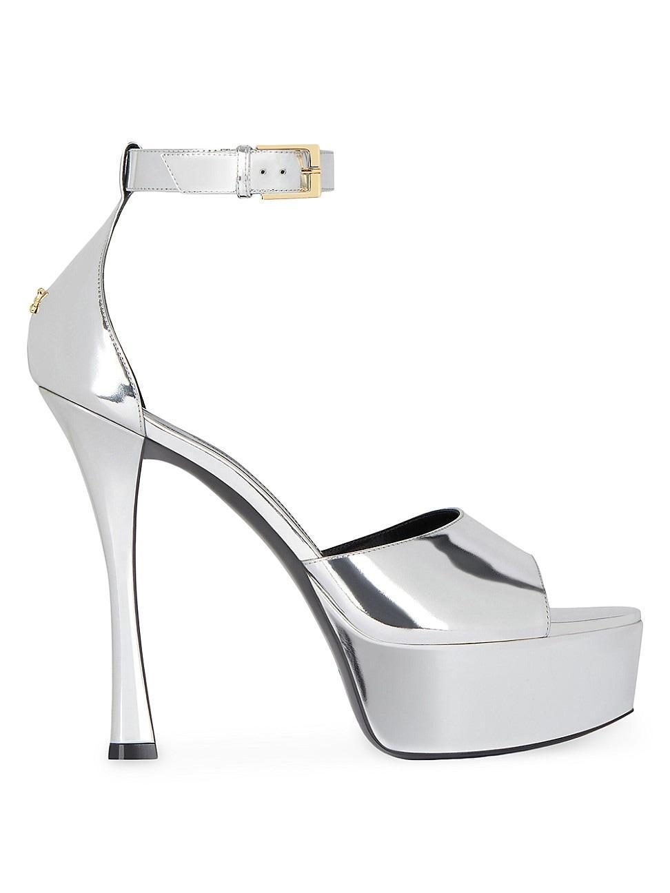 Womens 4G Liquid Platform Sandals in Patent Leather product image