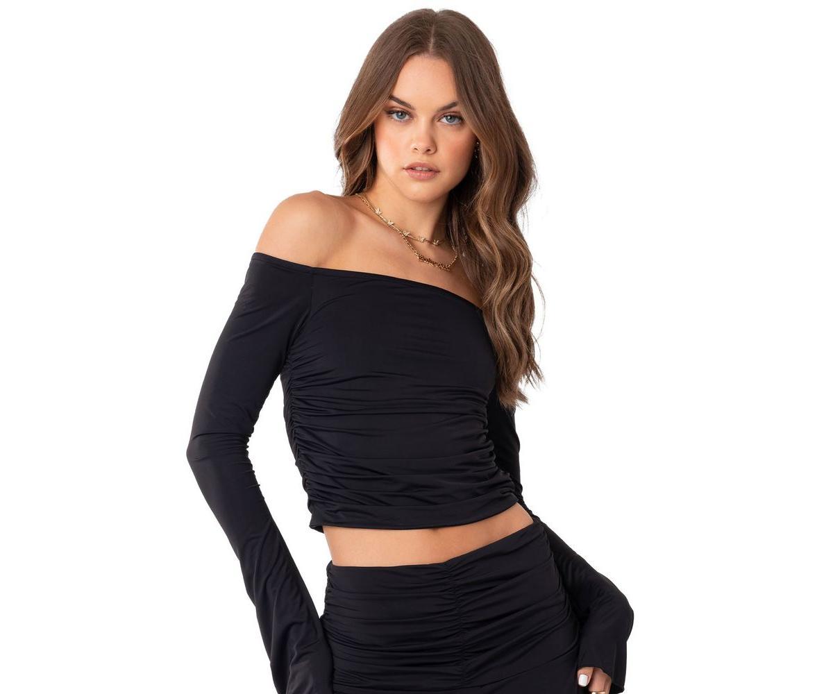 Womens Off Shoulder Top With Gatherings product image