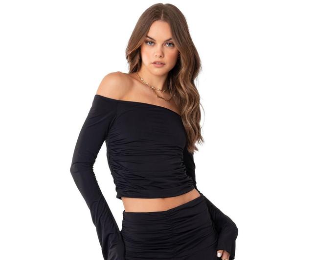 EDIKTED Corey Off-the-Shoulder Long Sleeve Top Product Image