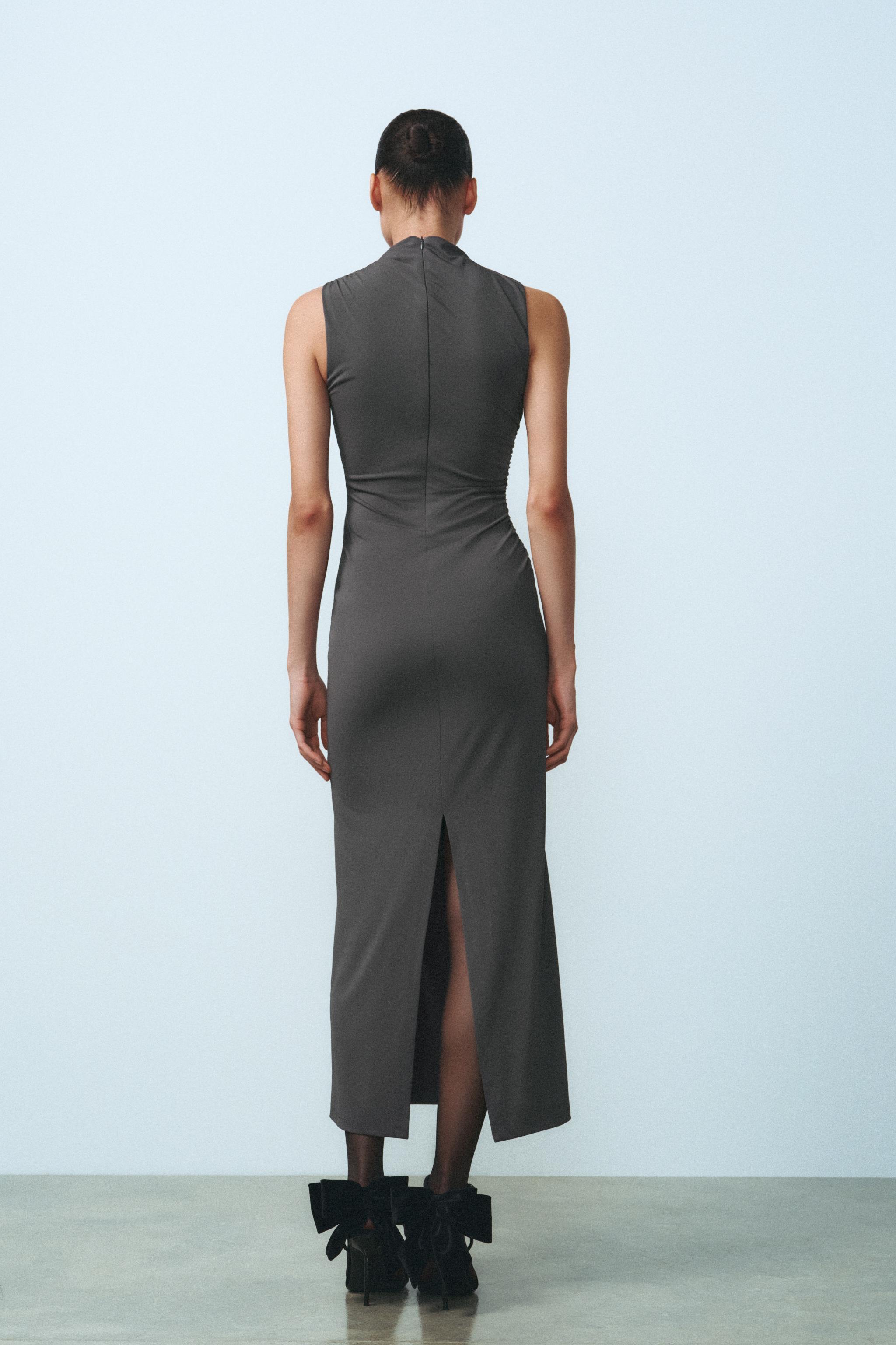 DRAPED MIDI DRESS Product Image