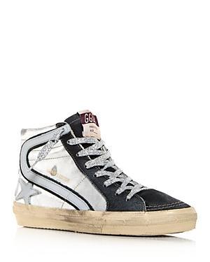 Golden Goose Womens Slide Laminated High Top Sneakers Product Image