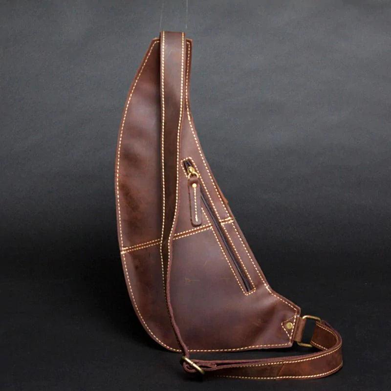 Perfect Leather Chest Pack Men's Leather Sling Bag Chest Bag Male Product Image