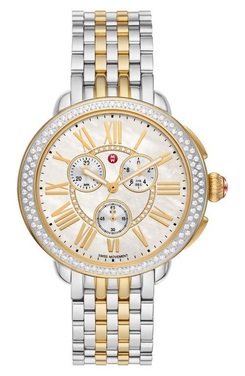 MICHELE Serein Diamond Bracelet Chronograph Watch, 40mm x 38mm Product Image