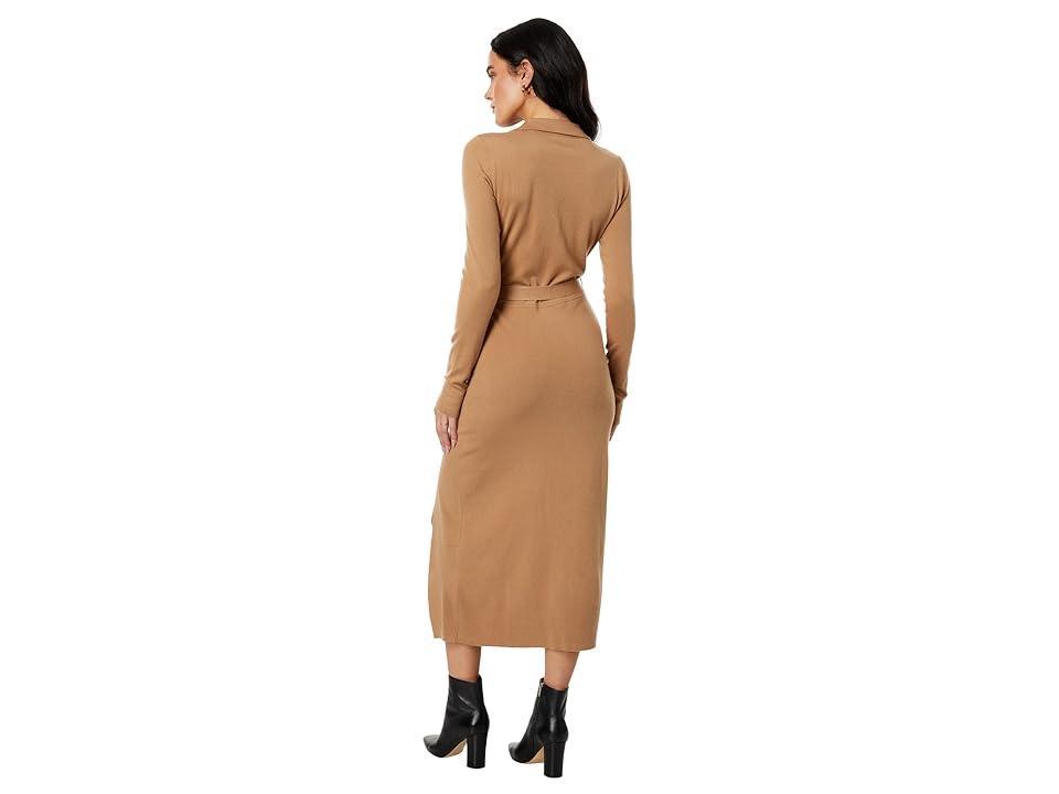 Paige Carmen Sweaterdress (Dark Camel) Women's Clothing Product Image