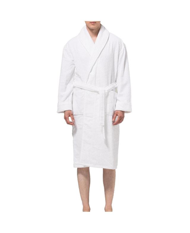 Alpine Swiss Mens Luxury Waffle Knit Cotton Bathrobe Shawl Collar Hotel Spa Robe Product Image