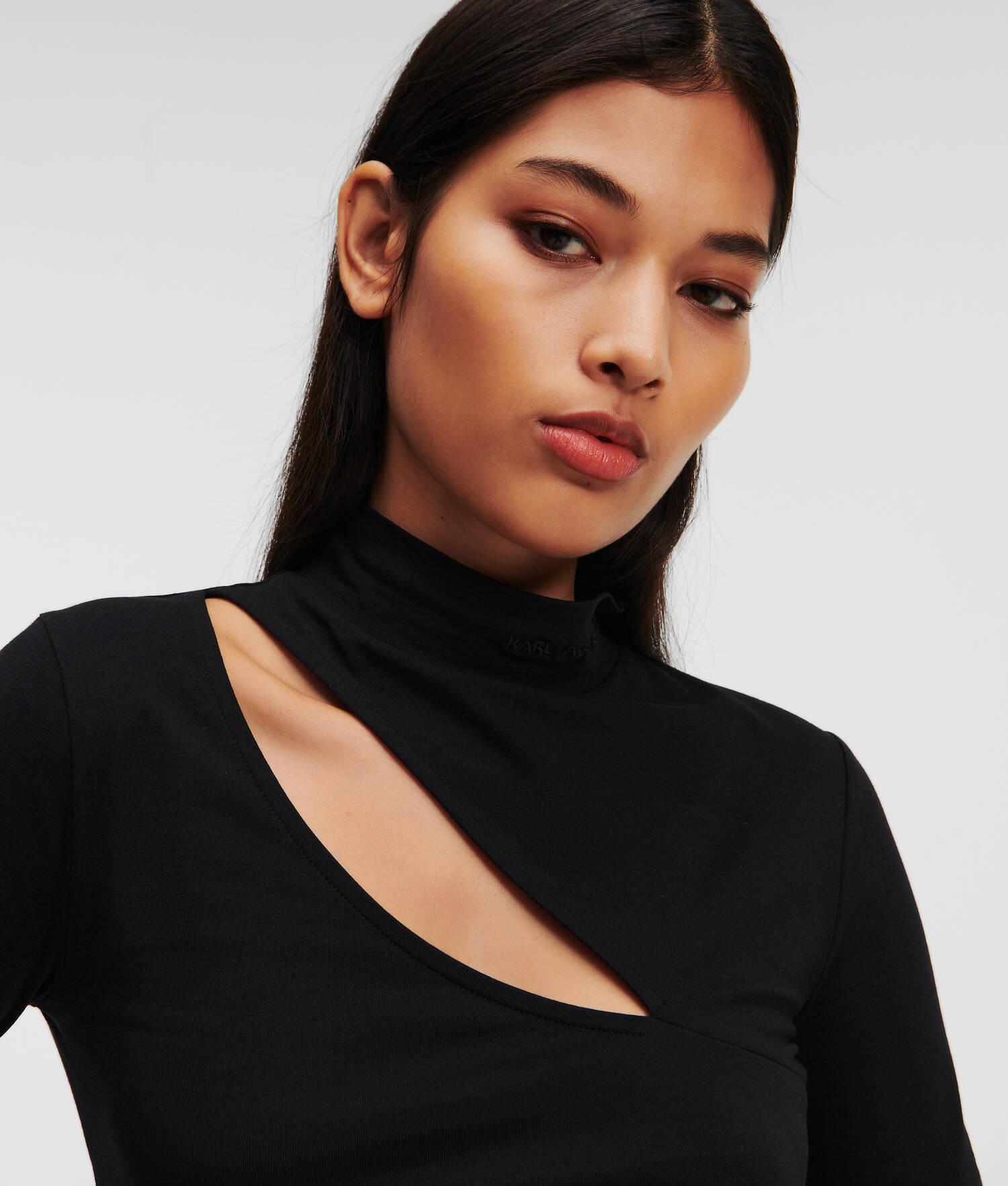 CUT-OUT MOCK-NECK TOP Product Image