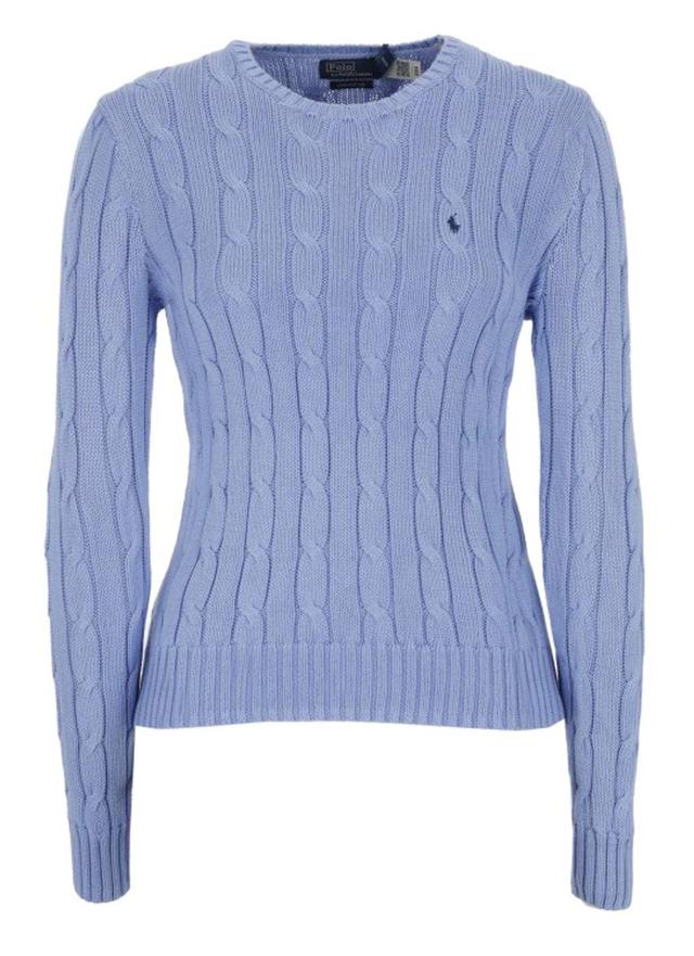 POLO RALPH LAUREN Sky Blue Cotton Sweater Product Image