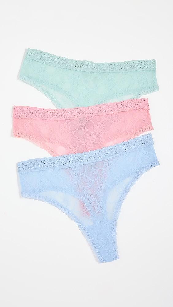 Natori Bliss Allure One Size Lace Thong 3-Pack | Shopbop Product Image