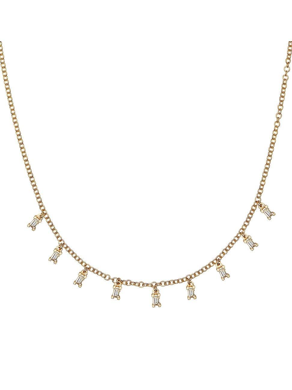 Womens 18K Yellow Gold & 0.43 TCW Diamond Necklace Product Image